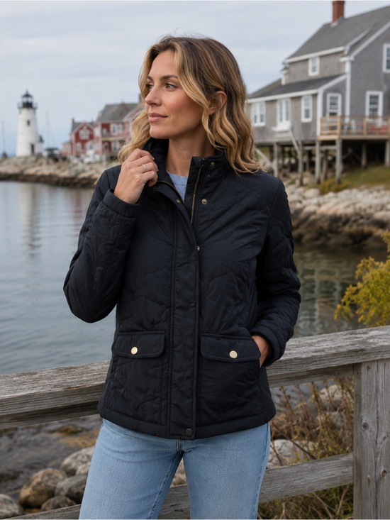 a new day Jackets & Blazers - A New Day Black Puffer Jacket with Stand-Up Collar NWOT